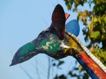 Giraffe 'Mansa' - handgemaakt uit Afrika - 155 cm - kleur