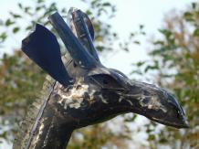Giraffe 'Abina' - Handarbeit aus Afrika - 200 cm - Metall