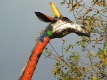 Giraffe 'Barack' - handgemaakt uit Afrika - 205 cm - kleur