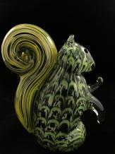 Magnifique sculpture en verre d'un écureuil, une œuvre d'art en verre !