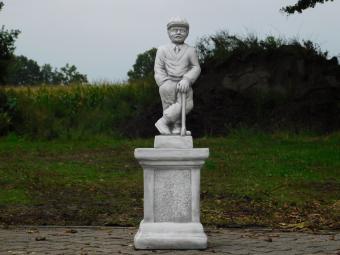 Beeld Golfer op Sokkel - 78 cm - Steen