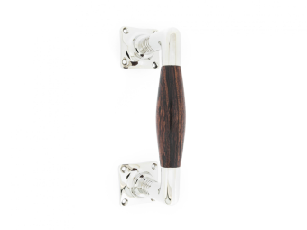 Hochglanz-Nickelgriff mit Palisanderholz - 16 cm