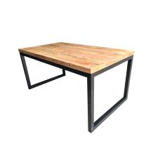 Industriële tafel - hout - zwart metalen frame - 200 x 100 cm