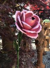 Große Rose - rosa - Metall - handgefertigt