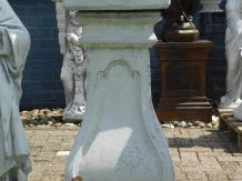 Piédestal - pierre - 92 cm - look classique - blanc