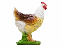 Haan lichtbruin/wit – polystone beeld – 53 cm – decoratief