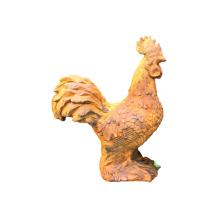 Haan - stenen dierenbeeld - 42 cm - oxide - klassiek