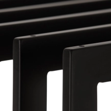 Porte-bûches – 100 x 50 cm – métal noir mat – décoration