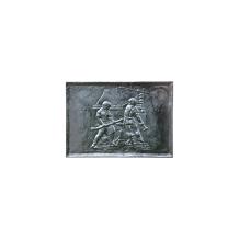 Haardplaat zwart - gietijzer - 47 x 67 cm