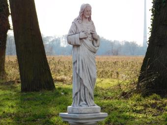 Jesus - Herz Jesu - auf Sockel - Stein - 150 cm - klassisch