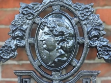 Clôture – cadre de fenêtre classique – 127 cm – noir – fonte