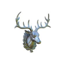 Hert - gietijzeren beeld - 33 cm - donkerbruin - uniek