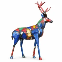 Hert 'Nuru' – kleurrijk metaal – handgemaakt – 185 cm