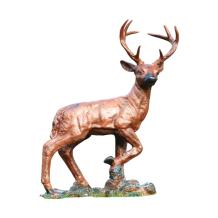 Staand hert - polystone - 110 cm - bruin - gedetailleerd