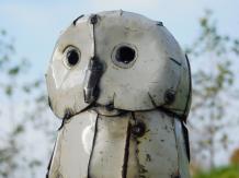 Eule - Handarbeit aus Afrika - Gartenstecker - Metall