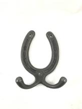 Wandkapstok hoefijzer gietijzer, 2 haken, small