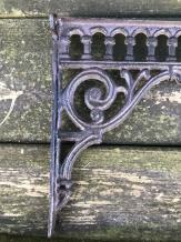 Regalhalter, Wandhalterung, Eckhalterung aus Gusseisen, antik