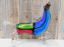 Cheval en verre soufflé de style Murano, plein de couleurs
