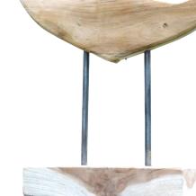 Handgefertigter Anker auf Ständer - 55 cm - Teakholz