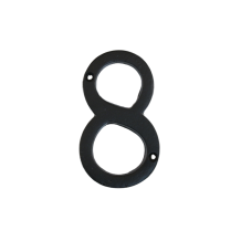 Numéro de maison 8 - noir - fer - 10 cm
