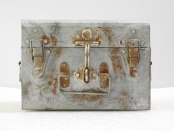 Vintage Opbergkist - 25 x 23,5 cm - Metaal