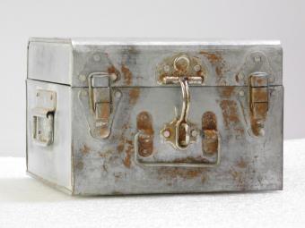 Vintage Opbergkist - 25 x 23,5 cm - Metaal