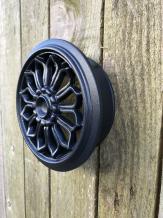 Grille d'aération, grille de ventilation, ronde, alu noir