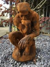 Homme pensant - statue en fonte - 72 cm - rustique