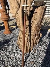 Wandelstok met messing handgreep, de mijnen