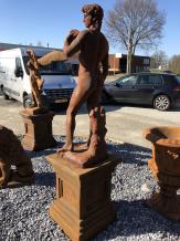 David op sokkel - steen - 160 cm - oxide - gedetailleerd