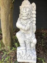 Lot de 2 gardes de temple - pierre - 65 cm - Guerriers balinais