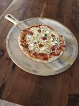 Plateau à pizza avec poignée, plateau rustique, bois massif