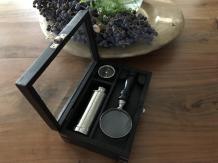 Coffret cadeau, coffret cadeau, jumelles, loupe et boussole