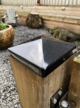 Capuchon de poteau - Métal - Noir - 7 x 7