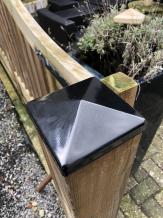 Pfostenkappe - Metall - Schwarz - 12 x 12