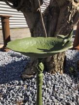 LAATSTE: Vogelbad met Hummingbird XL, gietijzer, antiek groen-rust.