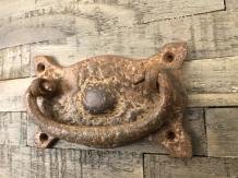 Poignée de meuble / poignée de porte, avec anneau, aspect rustique, poignée de placard