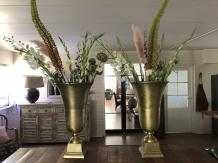 Exclusieve vazen, kunst / design vaas set voor in huis, goud / gold