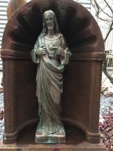 Jesus - Heiliges Herz - Steinstatue - 70 cm - Kupferoptik