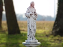 Jezus - Heilig Hart - op sokkel - steen - 150 cm - klassiek