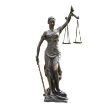 Beeld Vrouwe Justitia - 46 cm - polystone in bronskleur