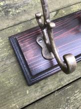 Porte-manteaux, armoire en bois, porte-manteaux en laiton antique