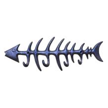 Kapstok vis – 34 cm – gietijzeren decoratie – donkerbruin