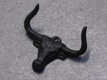 Kleiderständer Cow, zwei Haken, Gusseisen, dunkelbraun