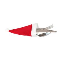 Kerstdecoratie, (10x) kerstmuts voor bestek, leuke kerstspullen