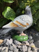 Taube - Gusseisenstatue - 20 cm - in Farbe und Detail