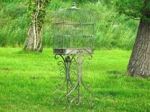 Vogelkäfig aus Metall - Standdeko - 120 cm - Detailreich