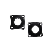 Set klinkrozetten klavermodel – zwart – 4 cm – deurbeslag