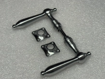 Deurset nikkel - chrome mat - 2 deurklinken en -rozetten