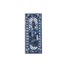 Deurrooster, aluminium, klassiek zwart, art nouveau